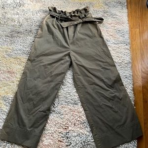 Fame olive green small tie pants